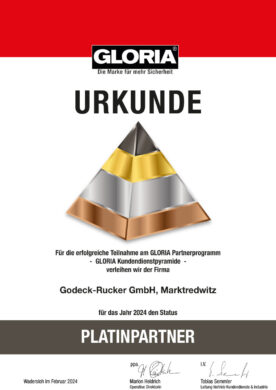 Urkunde - Platinpartner GLORIA 2024