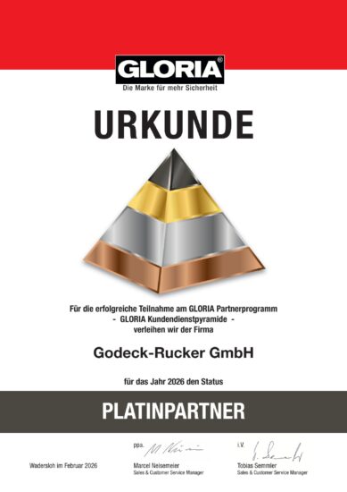 Urkunde GLORIA Kundendienstpyramide_Platin_2026_Godeck-Rucker GmbH-1